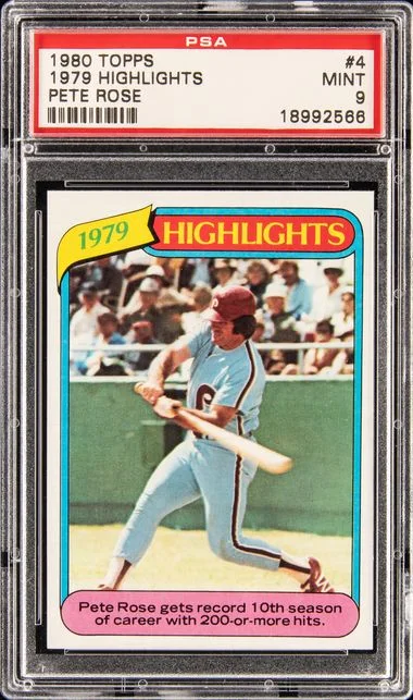 1980 Topps Pete Rose 1979 Highlights #4 card image