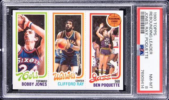 1980 Topps Rebounding Leader Bobby Jones, Clifford Ray, Ben Poquette #no-number card image