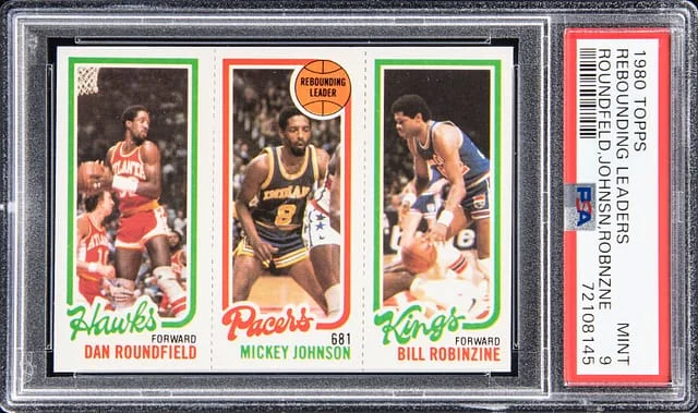1980 Topps Rebounding Leaders Dan Roundfield, Mickey Johnson, Bill Robinzine #no-number card image