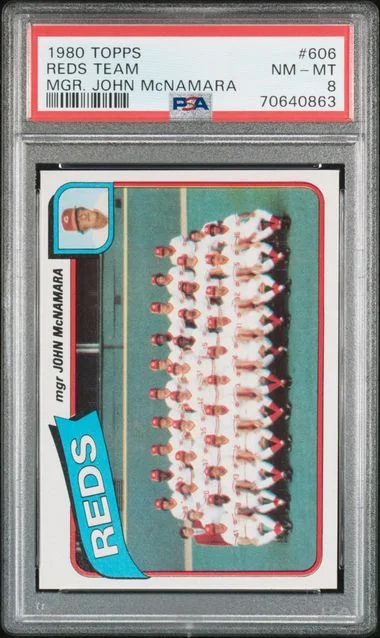 1980 Topps Reds Team MGR. John McNamara #606 card image