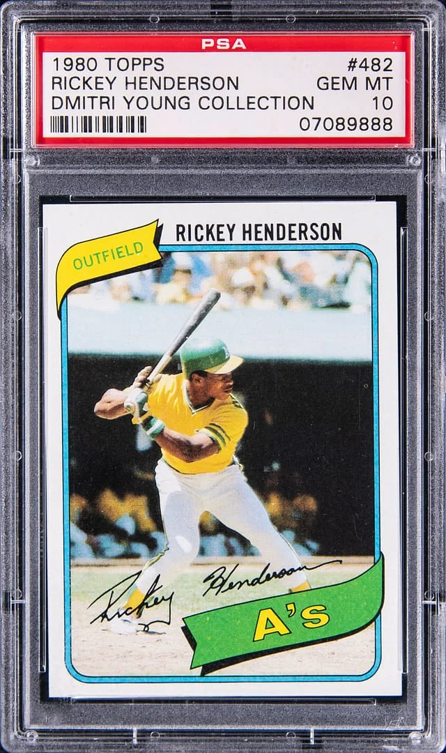 1980 Topps Rickey Henderson - Ex-Dmitri Young Collection #482 card image