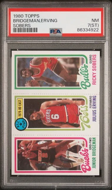 1980 Topps R.Sobers/J.Bridgeman/J.Erving #no-number card image