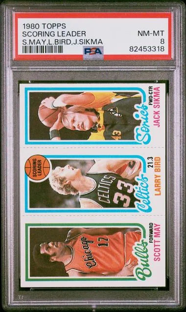 1980 Topps S.May,L.Bird,J.Sikma Scoring Leader #no-number card image