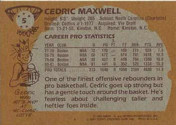 1981-82 Topps Cedric Maxwell #5 card back image