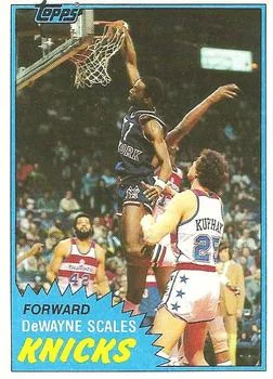 1981-82 Topps DeWayne Scales #E85 card image