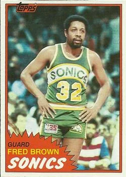 1981-82 Topps Fred Brown #43 card image
