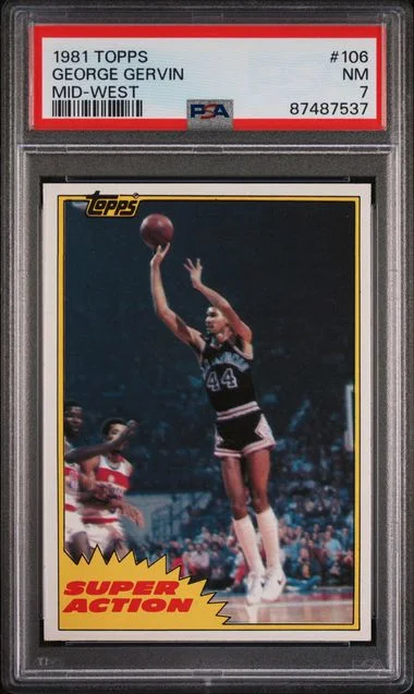 1981-82 Topps George Gervin Mid-West #106 card image