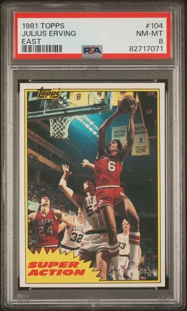 1981-82 Topps Julius Erving East #104 card image