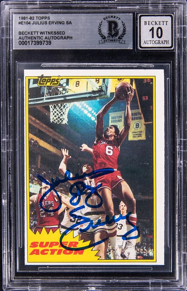 1981-82 Topps Julius Erving #E104 card image