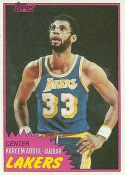 1981-82 Topps Kareem Abdul-Jabbar #20 card image