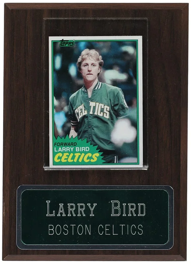 1981-82 Topps Larry Bird Card Plaque - 5 x 7 #4 card image