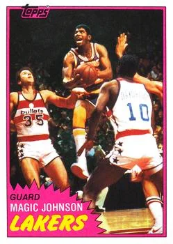 1981-82 Topps Magic Johnson #21 card image