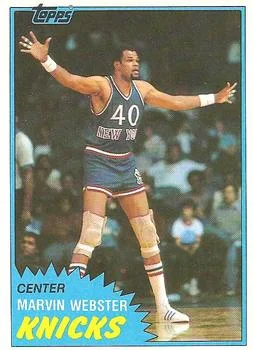 1981-82 Topps Marvin Webster #E87 card image