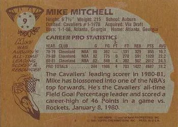 1981-82 Topps Mike Mitchell #9 card back image