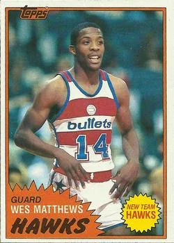 1981-82 Topps Wes Matthews #E69 card image