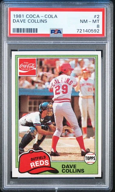 1981 Coca-Cola Dave Collins #2 card image