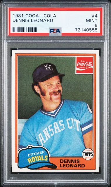 1981 Coca-Cola Dennis Leonard #4 card image