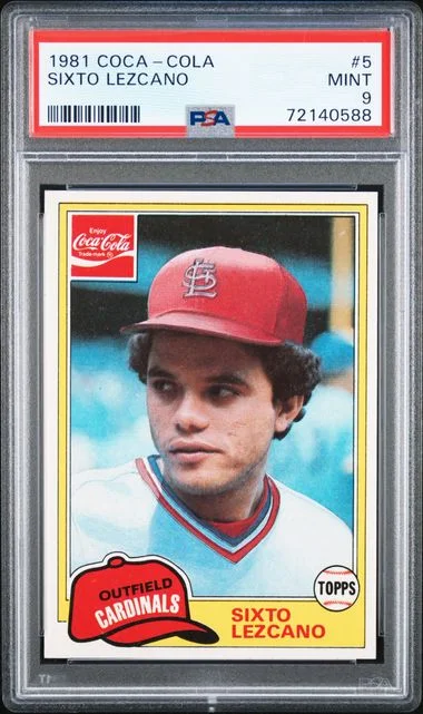 1981 Coca-Cola Sixto Lezcano #5 card image