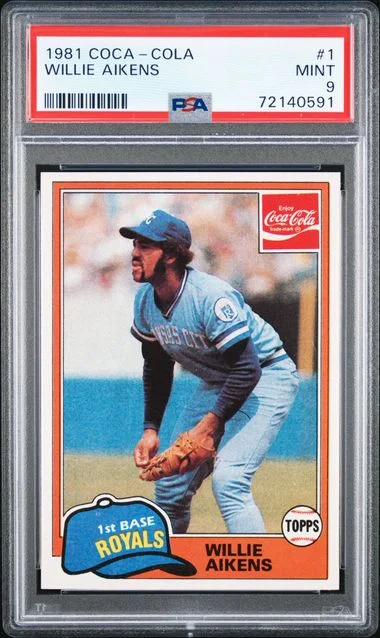 1981 Coca-Cola Willie Aikens #1 card image
