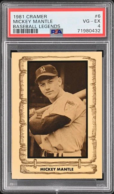 1981 Cramer Minor League Mickey Mantle #6 card image