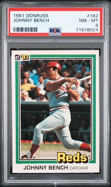 1981 Donruss Johnny Bench #182 card image