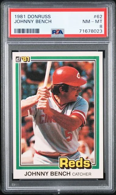 1981 Donruss Johnny Bench #62 card image