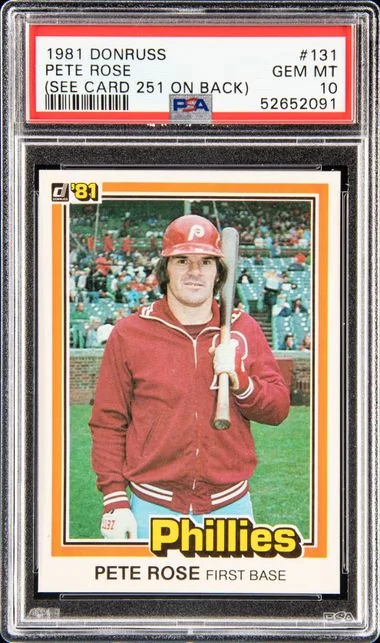 1981 Donruss On Back) 131 Pete Rose (See Card #251 card image