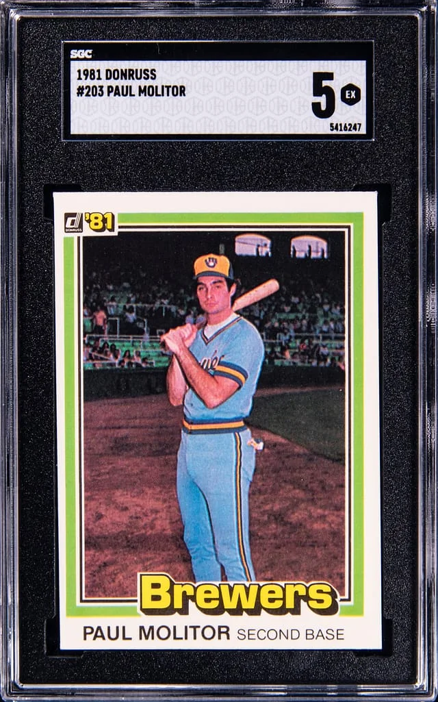 1981 Donruss Paul Molitor #203 card image