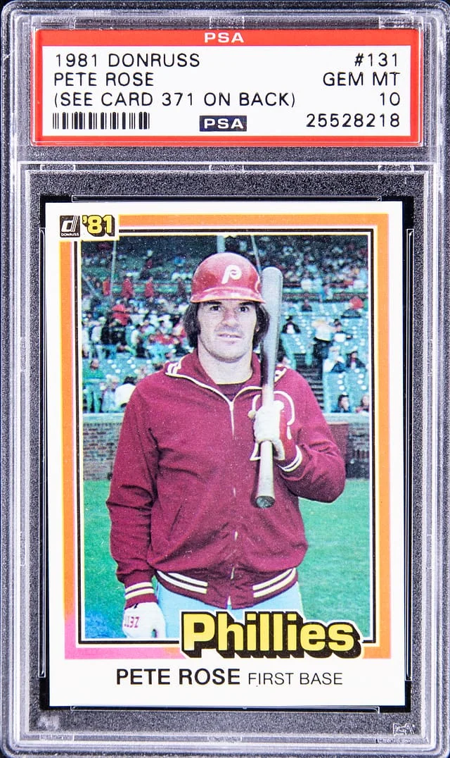 1981 Donruss Pete Rose (See Card 371 on Back) #131 card image