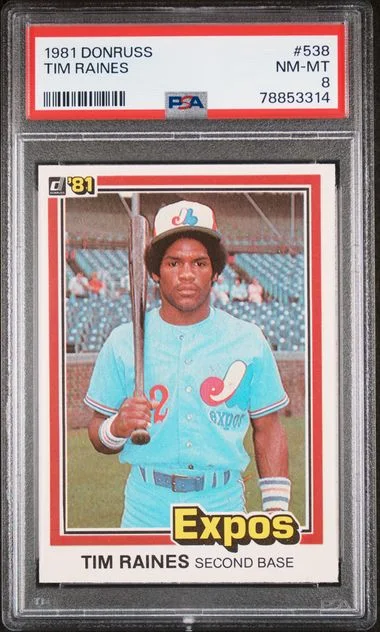 1981 Donruss Tim Raines #538 card image