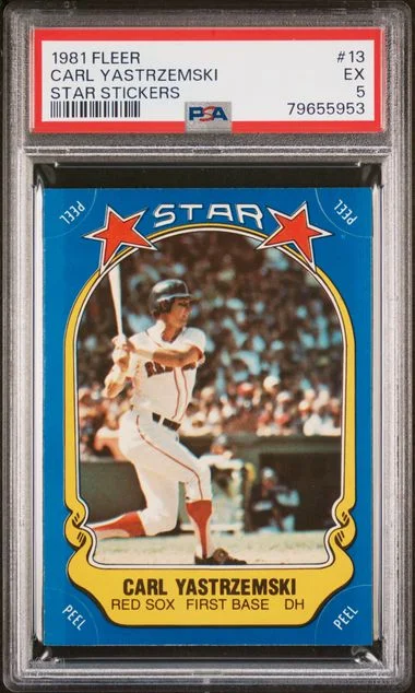 1981 Fleer Carl Yastrzemski Star Stickers #13 card image