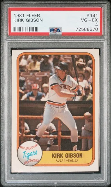 1981 Fleer Kirk Gibson #481 card image