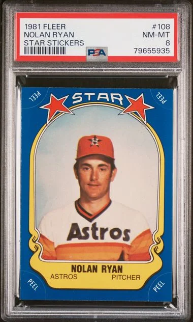 1981 Fleer Nolan Ryan Star Stickers #108 card image
