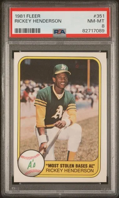 1981 Fleer Rickey Henderson #351 card image