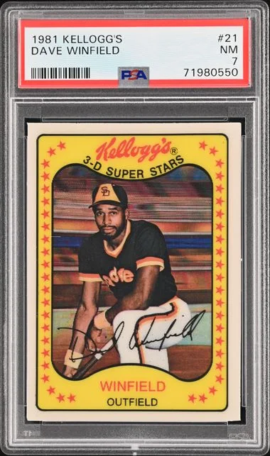 1981 Kellogg'S Dave Winfield #21 card image