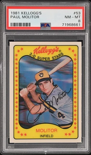 1981 Kellogg'S Paul Molitor #53 card image