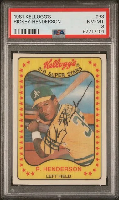 1981 Kellogg's Rickey Henderson #33 card image