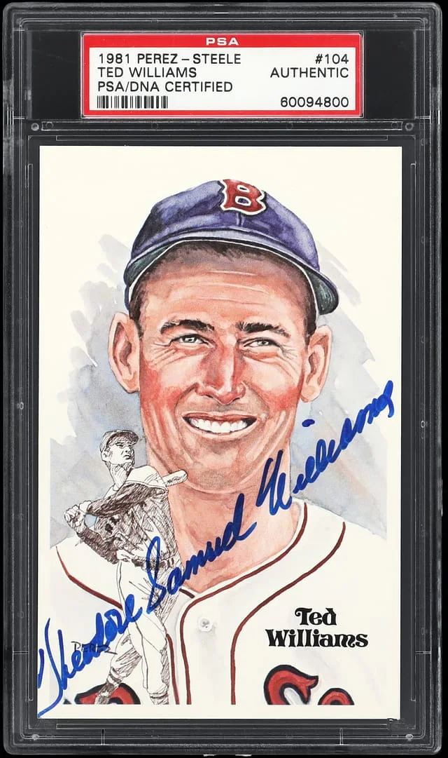 1981 Perez-Steele Hall of Fame Fourth Series Ted Williams Full Name #104 card image