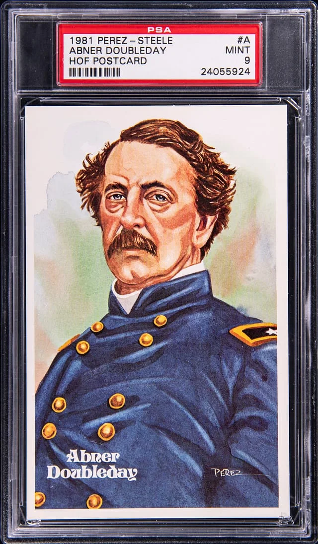 1981 Perez-Steele Hall Of Fame Postcard Abner Doubleday #A card image