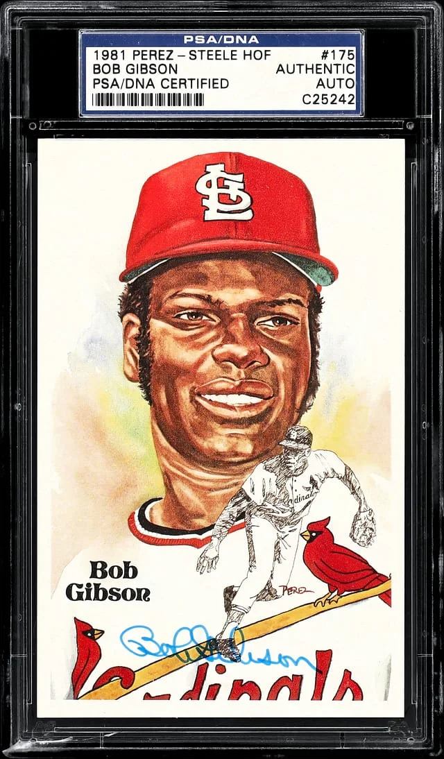 1981 Perez Steele HOF Bob Gibson #175 card image