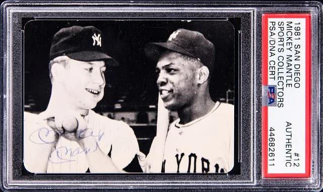 1981 San Diego Sports Collectors Mickey Mantle #12 card image