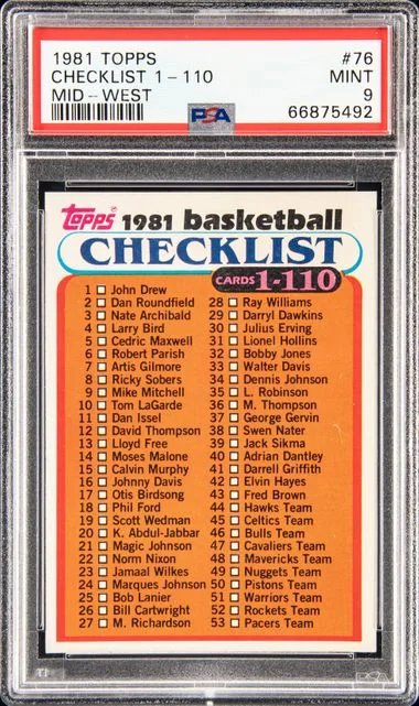 1981 Topps 1-110 Mid-West #76 card image