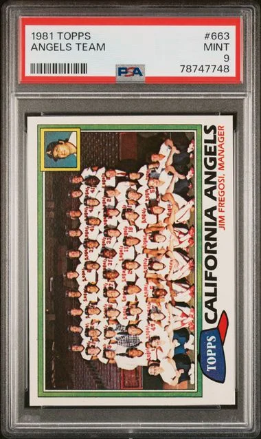 1981 Topps Angels Team #663 card image