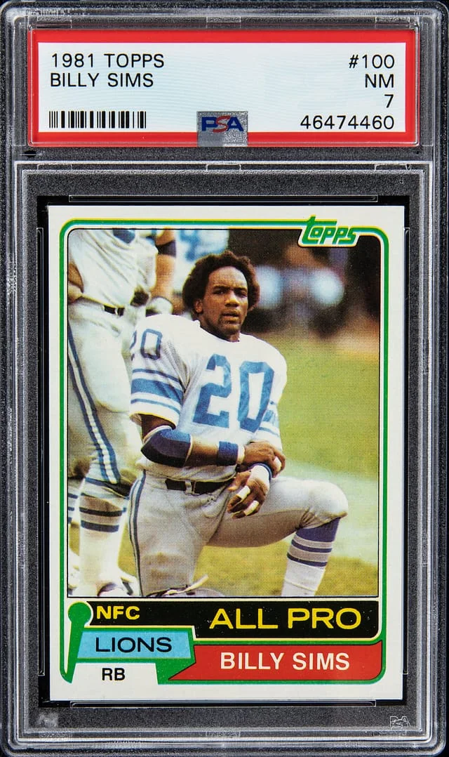 1981 Topps Billy Sims #100 card image
