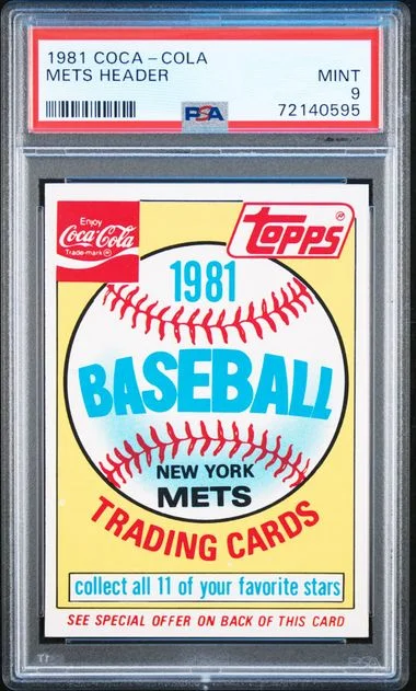 1981 Topps Coca-Cola Mets Header #no-number card image