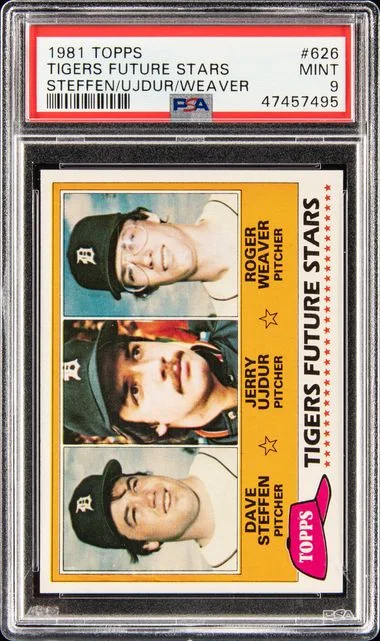 1981 Topps Dave Steffen/Jerry Ujdur/Roger Weaver Tigers Future Stars #626 card image