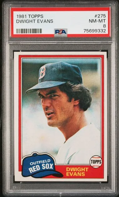 1981 Topps Dwight Evans #275 card image