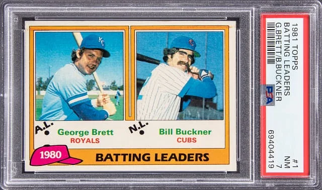 1981 Topps George Brett/Bill Buckner Batting Leaders #1 card image