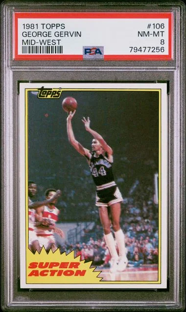 1981 Topps George Gervin Mid-West #106 card image