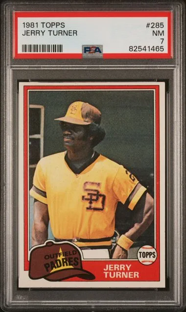 1981 Topps Jerry Turner #285 card image